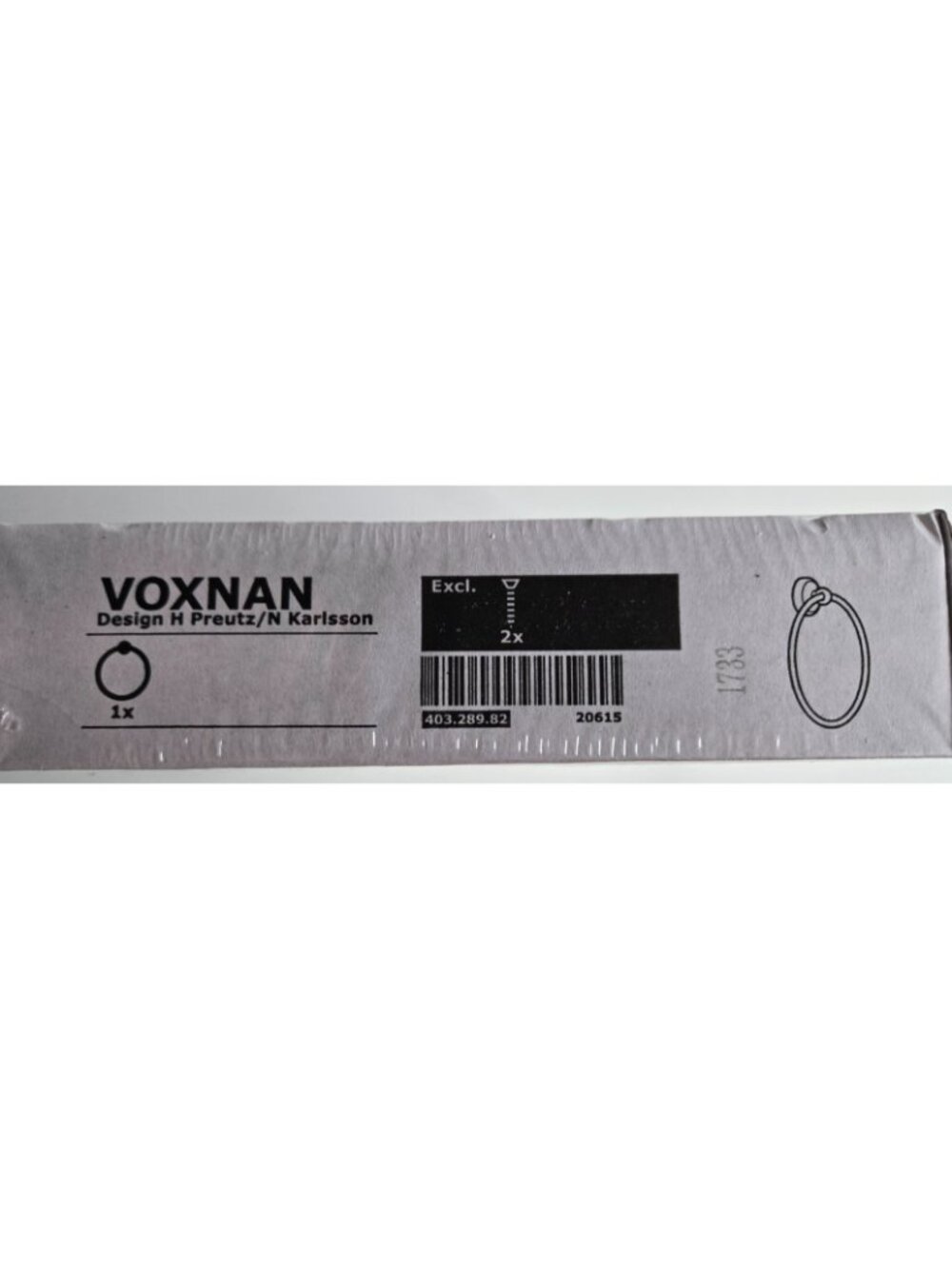 IKEA 403.289.82 VOXNAN Chrome Towel Ring NEW - Picture 5 of 7